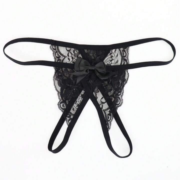 FANDY Men's Alluring Lace Shadow Black Underwear